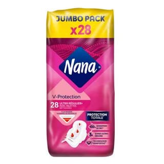 Nana Serviettes hygiéniques Ultra Régulier, 28 pièces