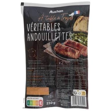 Auchan Terroir Andouillettes de Troyes, 2x125g
