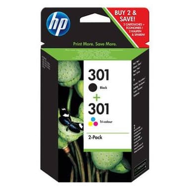 Hewlett packard Cartouches d'encre Multipak 301 noire et couleurs, 2  cartouches