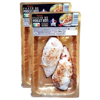 Auchan Filets de Poulet Rôti, Lot de 2x230g