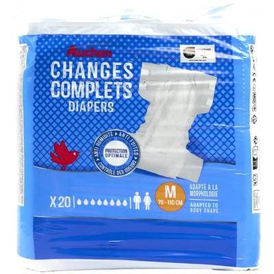 Auchan Changes complets taille M, 20 changes