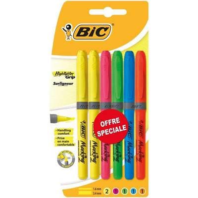 Bic Surligneurs Brite Liner couleurs assorties, 6  surligneurs