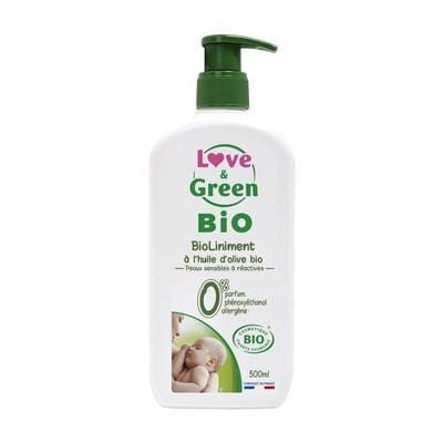 Love & Green Bioliniment à l'huile d'olive bio, 500ml