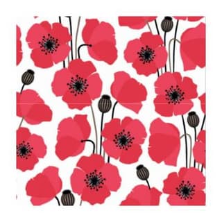ACTUEL Serviettes 33x 33cm Coquelicot, 20 serviettes
