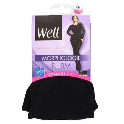 Well Collant Morphologie Form Opaque 50D Noir -1,65m, - 1,65 m