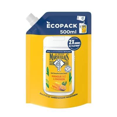Le Petit Marseillais Recharge crème de douche à la mangue et passion, 500ml