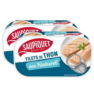 Saupiquet Filets de Thon au Naturel, Lot de 2x81g