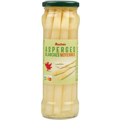 Auchan Asperges Blanches moyennes, 205g
