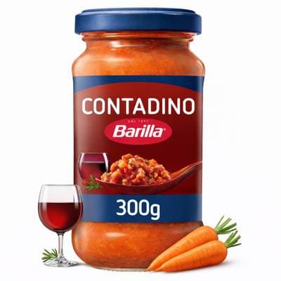 Barilla Sauce Ragu Alla Contadino au Porc et Vin Rouge, 300g
