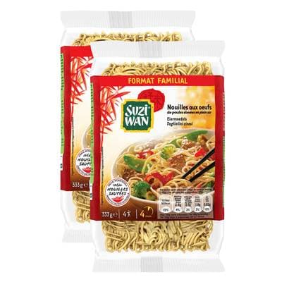 Suzi Wan Nouilles Aux Oeufs, Lot de 2x333g