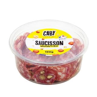 Caby Bol de Saucisson Sec aux Noisettes, 100g