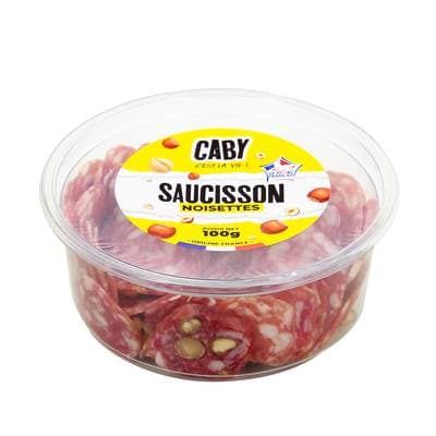 Caby Bol de Saucisson Sec aux Noisettes, 100g