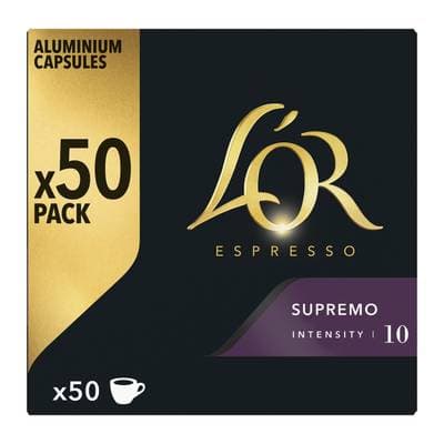 L'or Espresso Café Capsules supremo intensité 10 x50, 50 capsules