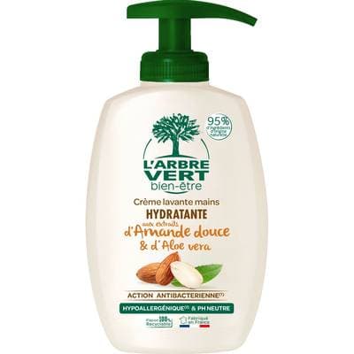 L'Arbre Vert Bien-Etre Crème lavante mains adoucissante aux extraits d'Amande douce, 300ml