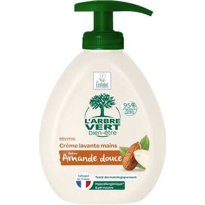 L'Arbre Vert Bien-Etre Crème lavante mains adoucissante aux extraits d'Amande douce, 300ml