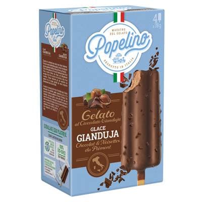 Popelino Bâtonnet Chocolat Gianduja noisette, 4x78g