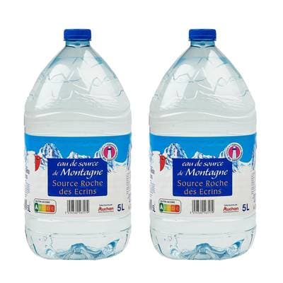 Auchan Eau de source de montagne, Lot de 2x5L