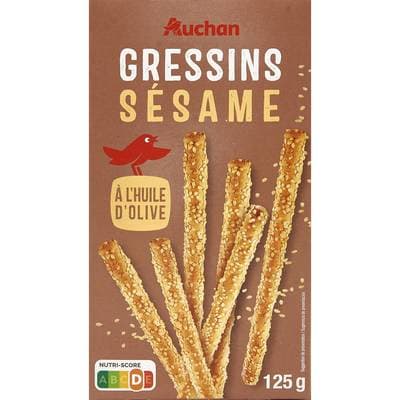 Auchan Gressins au sésame, 125g