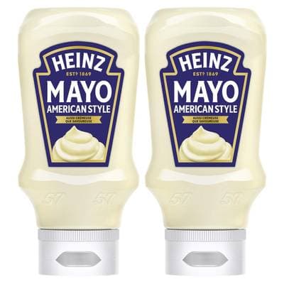 Heinz Mayonnaise American Style en Flacon Souple Squeeze Top Down, Lot de 2x215g