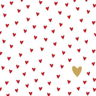 Paperproducts Design Serviettes en papier Little Hearts, 20 serviettes de 33 x 33 cm