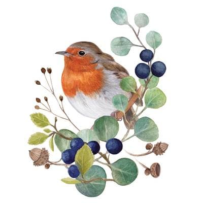 Paperproducts Design Serviettes en papiers Oiseau sur Branche, 20 serviettes