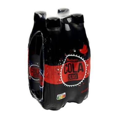 Auchan Soda cola zéro sucre, 4x50cl