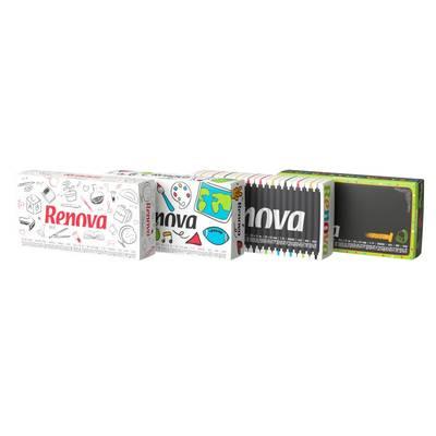 RENOVA - Mouchoirs Blancs Festive Ultra-Doux Et Absorbants
