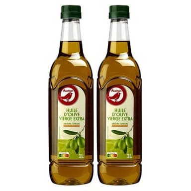 Auchan Huile d'Olive vierge extra origine Espagne, Lot de 2x1L