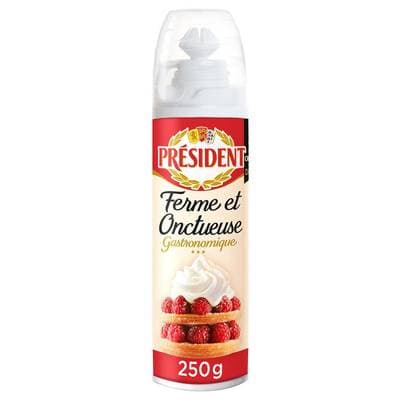 Président Crème sucrée sous pression, 250g