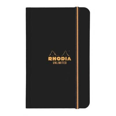 Rhodia Carnet à élastique 9 x 14 cm petits carreaux Unlimited, 120  pages