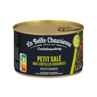 La Belle Chaurienne Petit salé aux lentilles cuisinées en conserve individuelle, 420g
