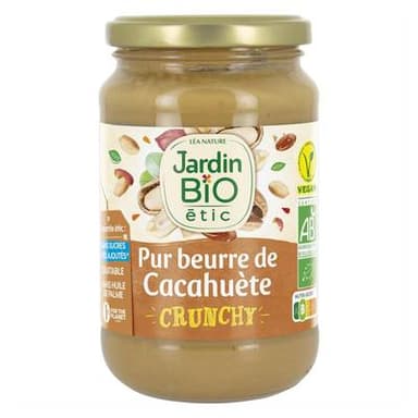 Jardin Bio Etic Beurre de Cacahuète Crunchy Vegan, 350g