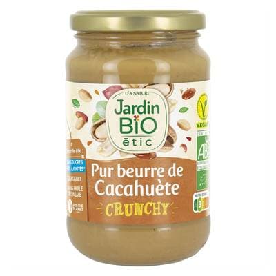 Jardin Bio Etic Beurre de Cacahuète Crunchy Vegan Bio, 350g