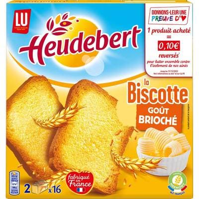Heudebert Biscotte goût Brioché, 290g