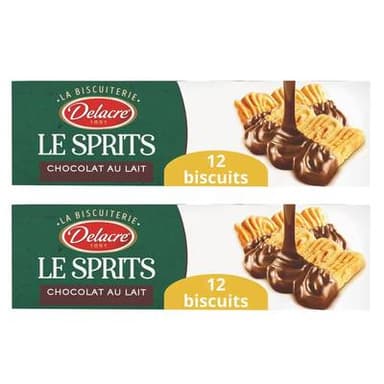 Delacre Sprits chocolat au lait, Lot de 2x150g