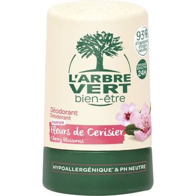 L'Arbre Vert Bien-Etre Déodorant bille à la fleurs de cerisier, 50ml