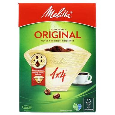 Melitta Fitres à café 1X4 FSC, 80 filtres