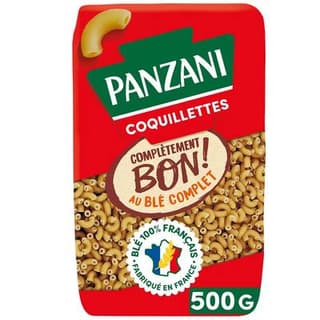 Panzani Pâtes Coquillettes au Blé Complet, 500g
