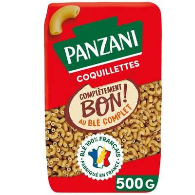 Panzani Pâtes Coquillettes au Blé Complet, 500g