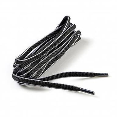 De Clermont Lacets ovoïde noir pour chaussure de sport, 120 cm 2 pièces