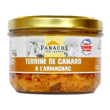 Panache Des Landes Terrine de canard à l'Armagnac, 190g