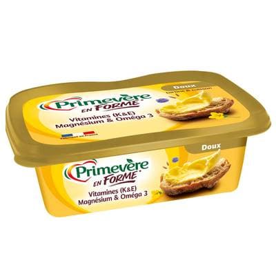 Primevère Margarine Doux en Forme Tartine et Cuisson, 225g