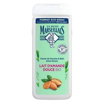 Le Petit Marseillais Gel douche Hydratant et Nourrissant Lait d'Amande Douce Bio, 650ml
