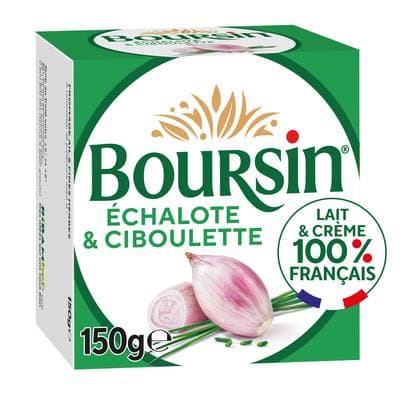 Boursin Fromage à tartiner Echalote & Ciboulette, 150g