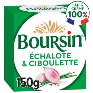 Boursin Fromage à tartiner Echalote & Ciboulette, 150g