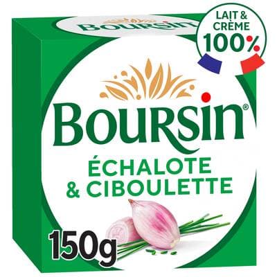 Boursin Fromage à tartiner Echalote & Ciboulette, 150g