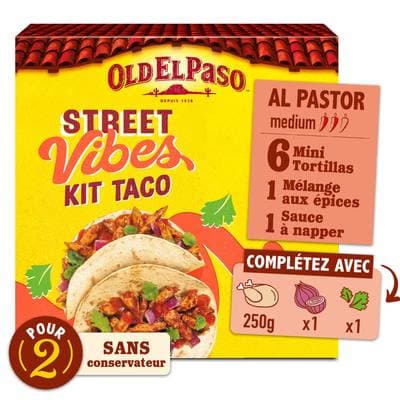 Old el Paso Kit Street Vibes - Taco Pastor medium, 257g
