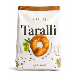 Marius, L'Épicerie Inspirée Taralli à l'huile d'olive et aux graines de fenouil, 250g