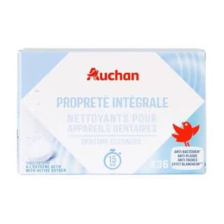 Auchan Nettoyants pour appareils dentaires 4en1, 36 tablettes