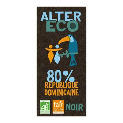 Alter Eco - Commerce Equitable - Chocolat Noir 80% Cacao Bio de République Dominicaine